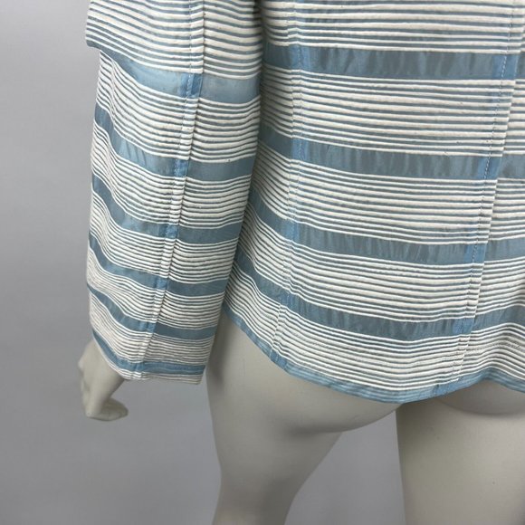 Worth Blazer Lightweight Sheer Long Sleeve Button-Up Cotton Blend Women 8 NWT - Picture 9 of 14